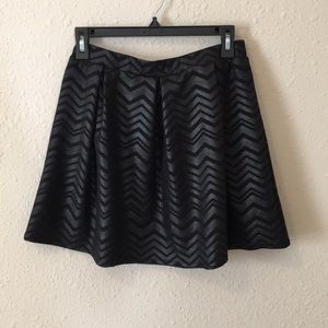 Black Metallic Skirt